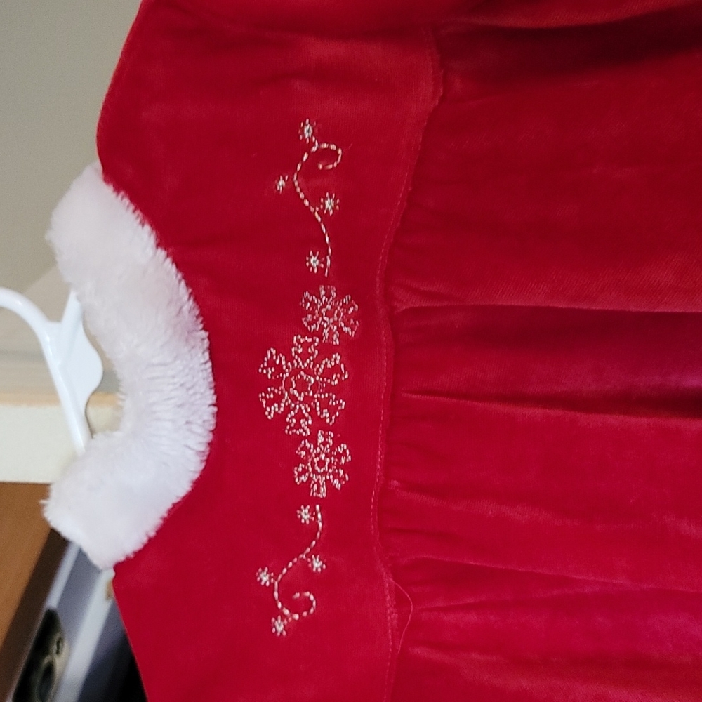 Red girls holiday dress with matching diaper cover 18 months - Picture 4 of 7